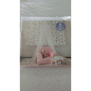 Horizon Bed Canopy 6feet Tall White Room Accent